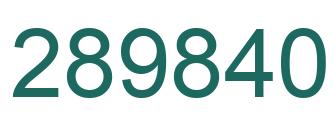 Number 289840 green image