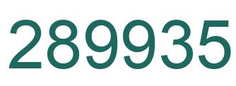 Number 289935 green image