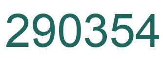 Number 290354 green image