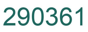 Number 290361 green image