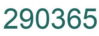 Number 290365 green image