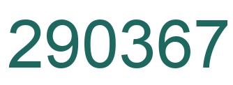 Number 290367 green image