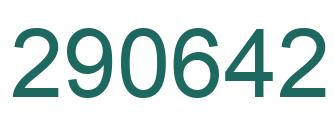 Number 290642 green image