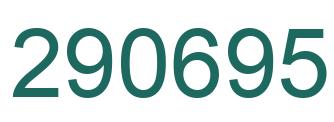 Number 290695 green image