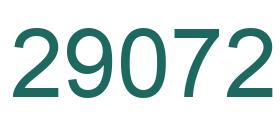 Number 29072 green image