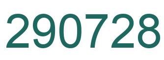 Number 290728 green image