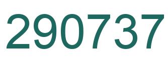 Number 290737 green image