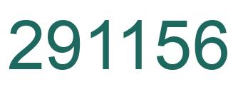 Number 291156 green image