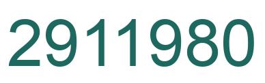 Number 2911980 green image