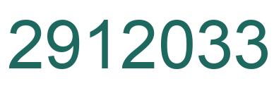 Number 2912033 green image
