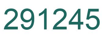 Number 291245 green image