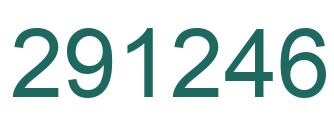Number 291246 green image