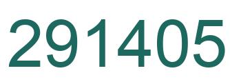 Number 291405 green image