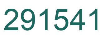 Number 291541 green image