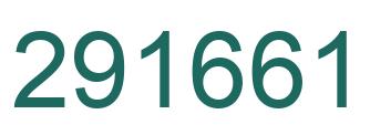 Number 291661 green image