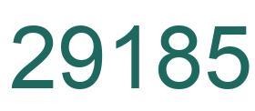 Number 29185 green image