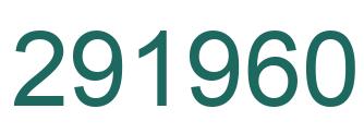 Number 291960 green image
