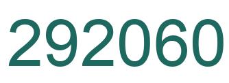 Number 292060 green image