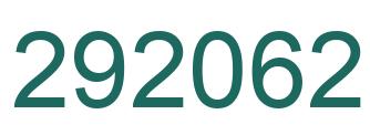 Number 292062 green image