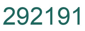 Number 292191 green image