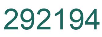 Number 292194 green image