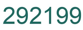 Number 292199 green image