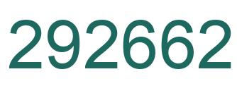 Number 292662 green image