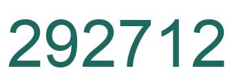Number 292712 green image