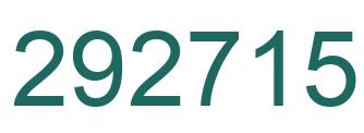 Number 292715 green image
