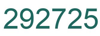 Number 292725 green image