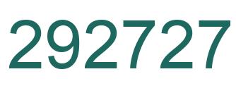 Number 292727 green image