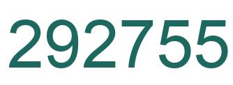 Number 292755 green image