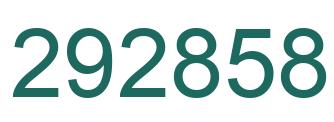 Number 292858 green image