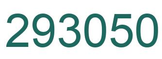 Number 293050 green image