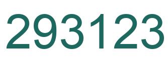 Number 293123 green image