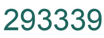 Number 293339 green image