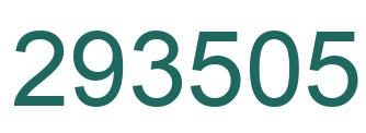 Number 293505 green image