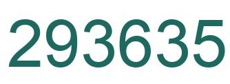Number 293635 green image