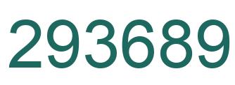 Number 293689 green image