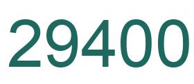 Number 29400 green image
