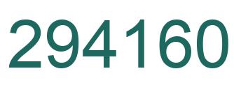 Number 294160 green image