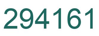 Number 294161 green image
