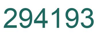 Number 294193 green image