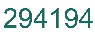 Number 294194 green image