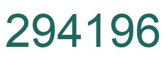 Number 294196 green image