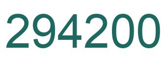 Number 294200 green image