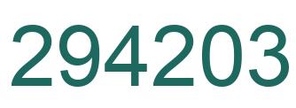 Number 294203 green image