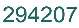 Number 294207 green image