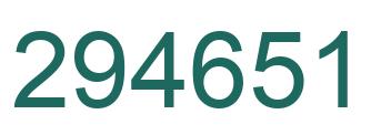 Number 294651 green image