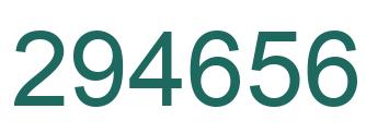 Number 294656 green image
